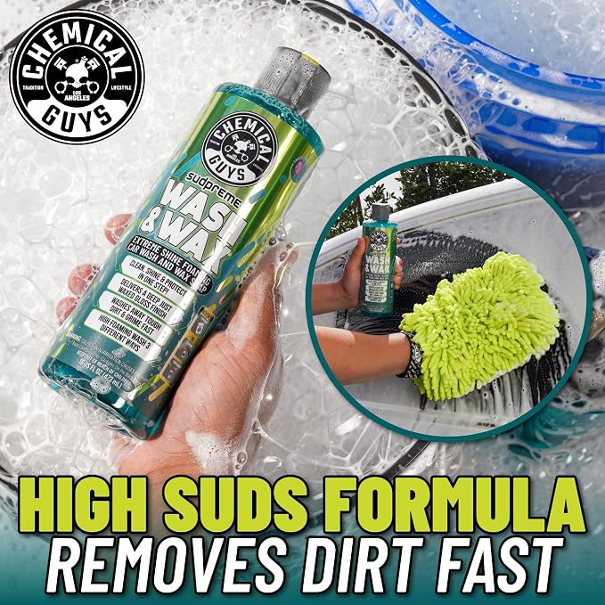 CWS10216 Sudpreme Wash & Wax Extreme Shine Foaming Car Wash Soap (Safe for Cars, Trucks, SUVs, Motorcycles, RVs & More) 16 fl oz