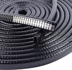 Black Edge Trim U-Channel Rubber Weatherstrip with Metal 1/2" X 3/8" - Fit Gap 3/64" to1/4 Car Door Edge Sealing Strip, PVC Weather Stripping Metal Edge Protector - 15Foot