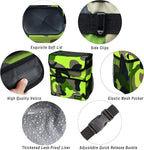 Cute Car Trash Can with Lid – Multipurpose Collapsible Trash Bin for Car, Leak-Proof Organizer, Waterproof Garbage Can with Storage Pockets & Adjustable Straps, 2 Gallons (Camo Green)