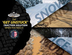 Tire Traction Device for Cars & Small SUVs, Set of 2 - Made in the USA, Anti Skid Emergency Tire Straps to Get Unstuck from Snow, Mud, & Sand - Snow Traction Mat or Tire Chain Alternative