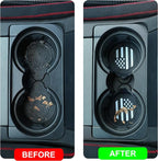 Car Cup Coaster Universal Non-Slip Silicone Cup Holder Insert Car Interior Accessories for Drink American Flag US Flag 2 Pack Black