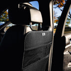 Gear Black Heavy Duty Kick Mats Back Seat Protector 2 Pack Car Seat Organizer Protection from Booster Seat Baby Toddler Kids Kicking Upgraded Bungee Hooks Universal Fit in Auto Trucks Vans SUV