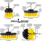 Nylon Attachment Set for Bathroom Cleaning - Power Scrubber Brush Kit for Bathtub, Shower, Tile, and Grout - All-Purpose Household Cleaning Brushes for Drill - Electric Grout Cleaner Kit