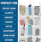Large Mesh Over-the-Door Organizer, 15-Pocket Hanging Storage for Cruise & Home (24"x60"),Travel Essential for 2026-2027, Shoe & Bathroom Organizer for Closet, Cabin, or Behind-Door Storage
