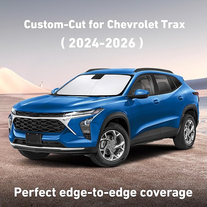 Windshield Sunshade Compatible for Chevrolet Trax 2024 2025 2026, Sun Visor for Front Windshield & Window Sun Shade Cover, UV Heat Blocker & Protector, Car Accessories