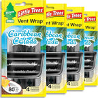 Car Air Freshener | Vent Wrap Provides Long Lasting Scent, Invisibly Fresh | Caribbean Colada, 16 Air Fresheners