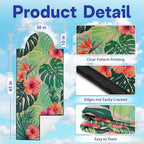 2 Pack Car Seat Towel Covers, Sweat-Proof Microfiber Seat Protectors for Gym, Running, Beach & Workout, Breathable Quick-Dry, Machine Washable, Green Tropical Floral Print, Universal Fit