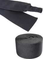 Black 2:1 Ratio Automotive Heat Shrink Braided Sleeving,Wear-Resistant Flat Woven Shrinkable Sleeve Fabric Car Cable Wires Hoses Protection (2''-50ft)