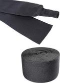 Black 2:1 Ratio Automotive Heat Shrink Braided Sleeving,Wear-Resistant Flat Woven Shrinkable Sleeve Fabric Car Cable Wires Hoses Protection (2''-35ft)