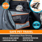 K&H Buckle N Go Dog Car Seat for Medium Dogs, Waterproof Fabric, Breathable Mesh Sides, Adjustable Seatbelt Leash, Pet Car Seat for Small to Medium Pets- 21 X 13 X 19in