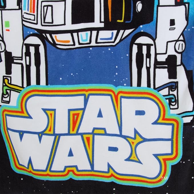 Store Official R2-D2 Beach Towel with Star Wars Logo & R2-D2 Screen Art on Topside - Measures 29" x 58" - Soft & Absorbent for Pool or Beach - Bath Towels for Star Wars Gifts & Droid Gifts
