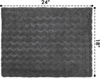 1000GSM Car Drying Towel 18"x24", Edgeless Double Twist Pile, Ultra Absorbent Microfiber Towel, Scratch-Free Lint-Free Streak-Free for Auto Detailing & Car Wash – Check Silver&Grey