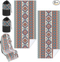 Car Seat Towel Covers with Storage Bag, 63 x 32 Inch Universal Non Slip Waterproof Sweat Protector for Car Truck, Gym Swimming Running, Machine Washable(2 Pack,Tuscon Aztec)