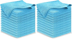 Microfiber Cleaning Cloth - Turq - 24Pcs (12.5x12.5 inch) High Performance - 1200 Washes, Ultra Absorbent Car Towel Traps Grime & Liquid for Streak-Free Mirror Shine - car Washing Cloth