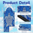 2 Pack Car Seat Towel Covers, Sweat-Proof Microfiber Seat Protectors for Gym, Running, Beach & Workout, Breathable Quick-Dry, Machine Washable, Blue Sea Turtle Print, Universal Fit