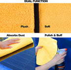 Professional Grade Microfiber Towels for Car, 16" x 16", 12 Pack, 440 GSM