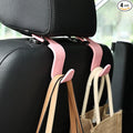 Car Seat Headrest Hook Universal Vehicle Seat Hook Hangers Interior Storage Organizer for Purse Handbag Coats Umbrellas Grocery Bags 4 Pack Pink