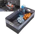 CargoCube Car Storage Bin - Leakproof Car Trunk Storage Organizer with Metal Handles and Front Mesh Pocket, 12x24 Inches - Single pack