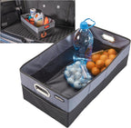 CargoCube Car Storage Bin - Leakproof Car Trunk Storage Organizer with Metal Handles and Front Mesh Pocket, 12x24 Inches - Single pack