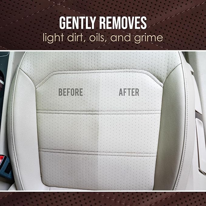 VentRight Perforated Leather Cleaner and Conditioner Deep Cleaning Leather Cleaner for Ventilated Seats with Added Protection Removes Dirt, Oils, Residue and Grime 16 oz