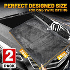 Microfiber Towels for Cars, 2 Pack 1200GSM Car Drying Towel(24″x 36″), Dual Sided Drying Towels Car Detailing, Ultra Absorbent Car Cleaning Towel, No Streak, No Scratch, No Water Spots