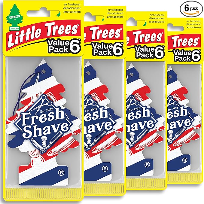 Car Air Freshener | Hanging Tree Provides Long Lasting Scent for Auto and Home | 24 Air Fresheners |Fresh Shave