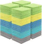 Microfiber Cleaning Cloths, 200 Pack Cleaning Rags - Lint Free & Scratch-Free Microfiber Towels for Cars, House & Kitchen, Absorbent Cleaning Towels, 11.5 x 11.5 Inch