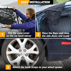 Rear Windshield Cover for Ice and Snow | Car Back Window Snow & Frost Cover | Complete Protection from Snow and Other Winter Debris | Winter Car Accessories for Sedan, SUV & Van | Medium