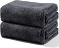 Microfiber Towels for Cars, 2 Pack 63" x 29.5" Car Drying Towel, Dark Gray Reusable Car Towel, Quick Drying Car Microfiber Cleaning Cloth for RVs, SUVs, Trucks