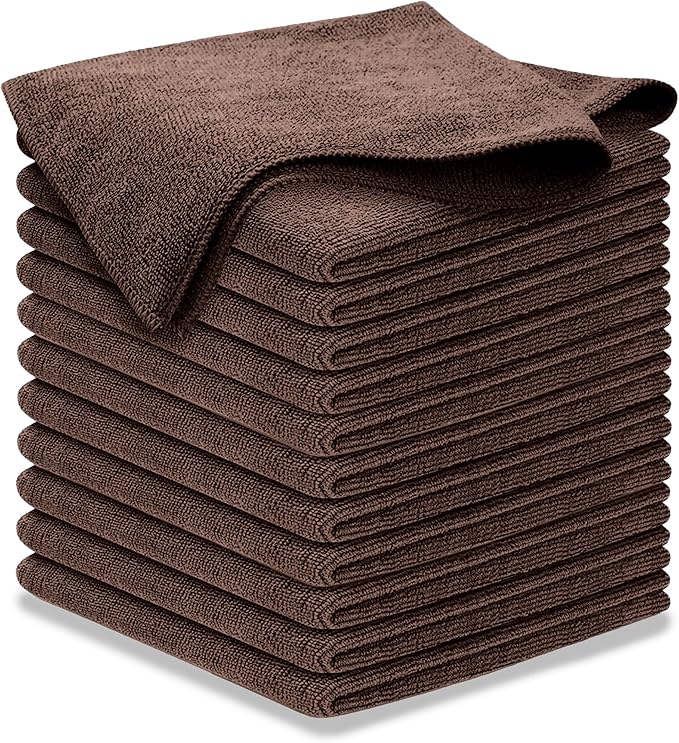 Premium 300GSM Microfiber Cleaning Cloth - 12.5"x12.5" High Performance - 1200 Washes, Ultra Absorbent Microfiber Towels for Cars Undercarriage, Rims & Engine Bay Cleaning - Microfiber Cloth