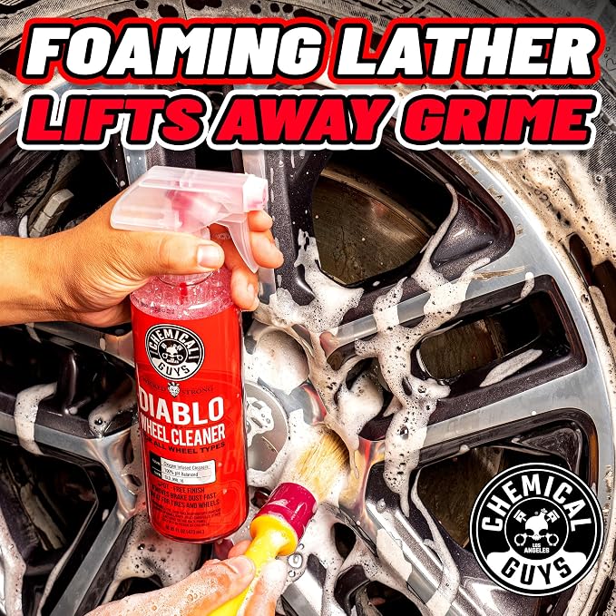 Diablo Wheel Cleaner Spray - 2 Pack 16 oz Bottles, Safe on All Wheel & Rim Finishes, Sprayable Formula Removes Brake Dust, Dirt & Grime, Car Care for Trucks, SUVs, Motorcycles & RVs