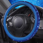 Bling Diamond Leather Steering Wheel Cover, with Bling Sparkly Crystal Glitter Rhinestones Universal Fit 14" 1/2-15" Car Wheel Protect for Women Girl Fit Suvs,Vans,Sedans,Cars,Trucks, Blue