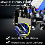 Floor Jack, Professional Heavy Duty Hydraulic Floor Jacks, Low Profile Floor Jacks, Steel Racing Floor Jack w/1 Piston Quick Lift Pump, Floor Jack Lifting 3.3"-15.2" 2 Ton(4400lb)Capacity Blue