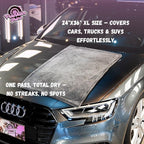 Franklin Shine Microfiber Car Drying Towel 24"x36" Extra Large - 1400 GSM Double Twisted Loop, Ultra Absorbent, Streak-Free, Edgeless & Scratch-Free, Professional Car Detailing Towel, Arizona XL