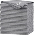 Grey Microfiber Cleaning Cloth -Pack of 24, Highly Absorbent Cleaning Rags, 16"X12" All Purpose Cleaning Towels for Housekeeping, Kitchen, Car, Lint Free and Reusable Microfiber Towels