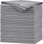 Grey Microfiber Cleaning Cloth -Pack of 24, Highly Absorbent Cleaning Rags, 16"X12" All Purpose Cleaning Towels for Housekeeping, Kitchen, Car, Lint Free and Reusable Microfiber Towels