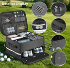 for Golf Trunk Organizer, Car Trunk Locker with Separate Ventilated, Multi-Compartment fits 2 Pairs of Shoes, Storage for Balls, Tees, Cap, Clothes, Gloves, Gifts for Golfers