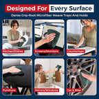 Premium 300GSM Microfiber Cleaning Cloth - 12.5"x12.5" High Performance - 1200 Washes, Ultra Absorbent Microfiber Towels for Cars Undercarriage, Rims & Engine Bay Cleaning - Microfiber Cloth
