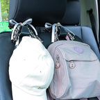 Car Seat Headrest Hook Cute Bowknot Vehicle Hanger Car Storage Organizer for Handbag Purse Coat Grocery Bag Black Grey