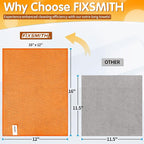 Microfiber Cleaning Cloth -Pack of 12, Highly Absorbent Cleaning Rags(Grey&Orange), 16"X12" All Purpose Cleaning Towels for Housekeeping, Kitchen, Car, Reusable Microfiber Towels