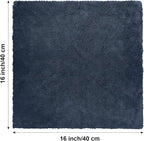 30 Pcs16 x 16 Inch Edgeless Microfiber Plush Towels for Cars Detailing Drying Wash Polishing Absorbent Cleaning Cloths, 500 GSM (Navy Blue, Gray, Black)