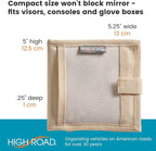 Car Registration and Insurance Card Holder for Sun Visor, Glove Box or Console with 2 Clear Hidden Car Document Pockets and Front Card Pocket