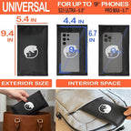 Cat Yin Yang Faraday Bag for Phones & Key Fobs – RFID Shielding Privacy Pouch for Electronic Device Storage, Cute Cat Lover Faraday Sleeve Accessory