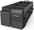 Trunk Organizer for Car - Car Organizer, Foldable Trunk organizer for SUVs & Sedans, Sturdy Organization for Car Accessories, Tools, Sundries, Black, 3 Compartments, 31.9"×12.6"×10.6"