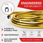 Car Door Edge Protector – Universal DIY Edge Trim to Prevent Scratches & Dings – Flexible Adhesive Molding Trim for Cars, Trucks & SUVs (10 Ft - Gold)