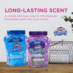 Fraganzia Crystal Beads Air Freshener, Long Lasting Room Deodorizer and Odor Eliminator Gel Beads to Freshen Home, Car, or Office, Lavender with Eucalyptus Scent, 12 Fl Oz - 12 Pack