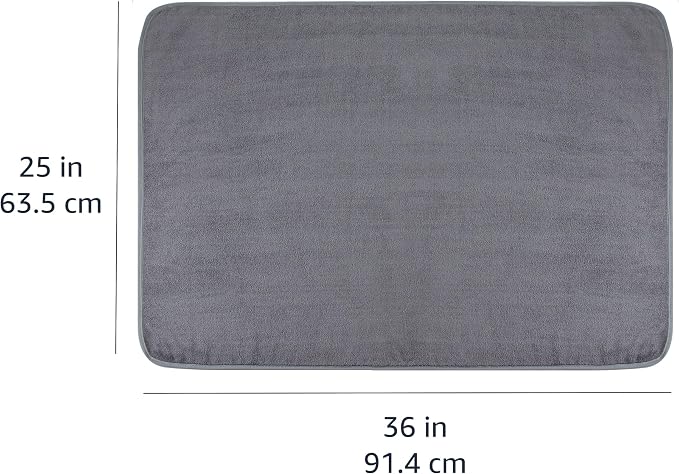 Super Absorbent Microfiber Car Drying Towel, Streak-Free, Non-Abrasive, 36"L x 25"W, Gray