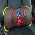 Lumbar Support Pillow for Car, Car Seat Back Support for Driving | Memory Foam Car Lumbar Support for Driving, Car Back Cushion, Adjustable Straps, Lower Back Pillow, Breathable 4D Mesh, Brown