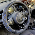 Small Size Steering Wheel Cover Great Grip with 3D Honeycomb Anti-Slip Design, 14 Inch (Blue)