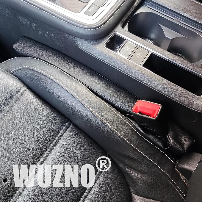 No Drop Seat Guard, Car Seat Gap Filler Universal ‌Upholster Gap Stopper/Catcher to Fill The Gap Between Seat and Console Black Plug Crevice Blocker Pad Stopper 03b